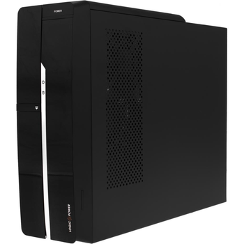 Корпус Logicpower S608 BK Slim, 8см, 2хUSB2.0, Black, без БП