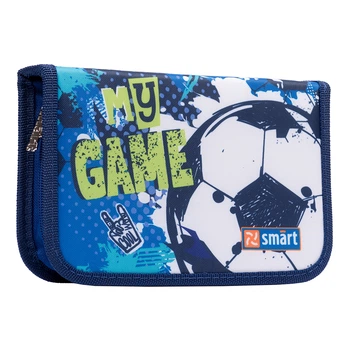 Пенал твердий SMART одинарный без клапана HP-02 "My Game", синій (532518)