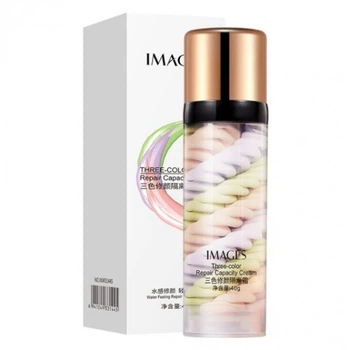 База под макияж 3в1 трехцветная выравнивающая IMAGES Repair Capacity Cream, 40 г