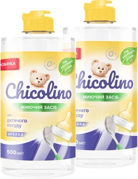 Набір засобів Chicolino для миття дитячого посуду 500 мл х 2 шт (2000064266587)