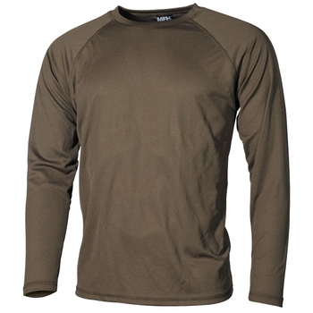 Тактическая футболка (лонгслив) COOLMAX с длинным рукавом MFH, олива, XXL