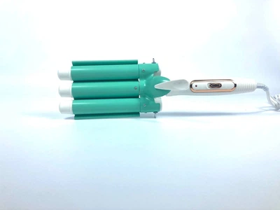 Плойка PRO Professional hair curler 1988 тройная волна бирюзовая