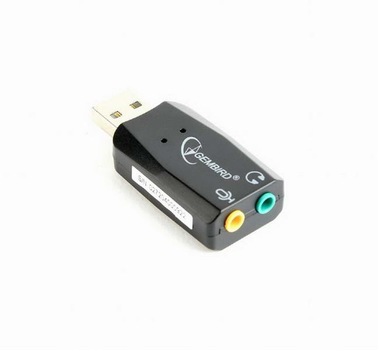 Адаптер Gembird SC-USB2.0-01 black USB2.0-Audio, блистер