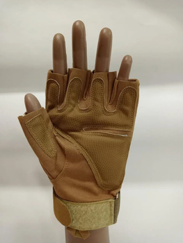 Перчатки беспалые с защитой M койот 043-5-2022