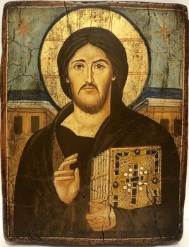Икона Спаситель Синайский 180х140 дерево