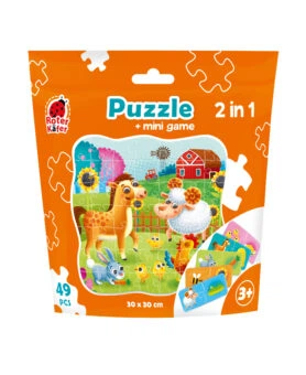 Пазли в мішечку Puzzle in stand-up pouch "2 in 1. Farm" (RK1140-05)