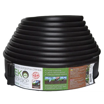 Стрічка бордюрна "Екобордюр. ТИП 3" 10м*11см (чорний)