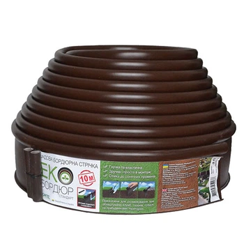 Стрічка бордюрна "Екобордюр. ТИП 3" 10м*11см (коричневий)