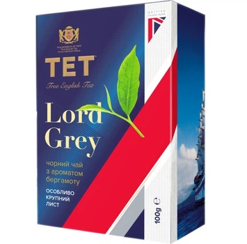 Чай ТЕТ Lord Grey Черный с ароматом бергамота листовой 100 г (5060207694056)