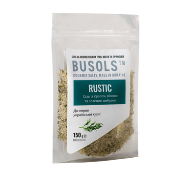 Соль на основе свежих трав Rustic (соль с укропом, кинзой и зеленым луком, чесноком, кинзой, кориандром)