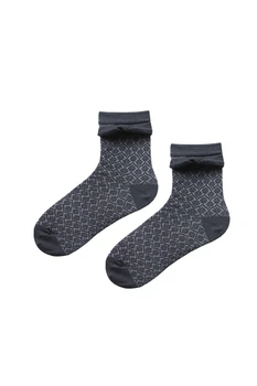 Темно-сірі шкарпетки з рюшами безшовні якісні 100% ORGANIC cotton JILL ANTONY 35-37