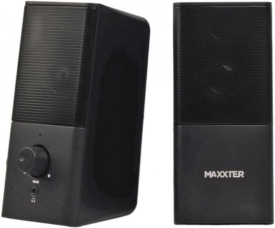 Акустична система 2.0 Maxxter CSP-U001, пластиковий корпус, 6 Вт, USB живлення, чорний колір