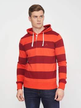 Худі GANT Barstripe Heavy Rugger 2005044 Blood Orange 2XL