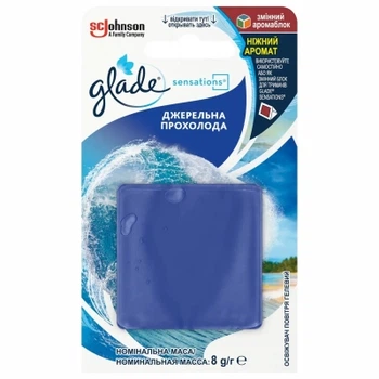 Освежитель воздуха Glade Sensations Родниковая прохлада сменный аромаблок 8 г (5010182992050)