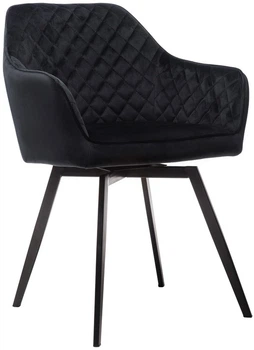 Стілець для кухні та вітальні поворотний Vetro Mebel R-63 Чорний (R-63-black/ black)