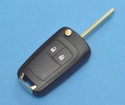 Корпус выкидного ключа Opel Vectra Astra Omega Insignia Commodore Bedford Tigra AdlerKey (61-35) на 2 кнопки (две белые кнопки с откидным механизмом)