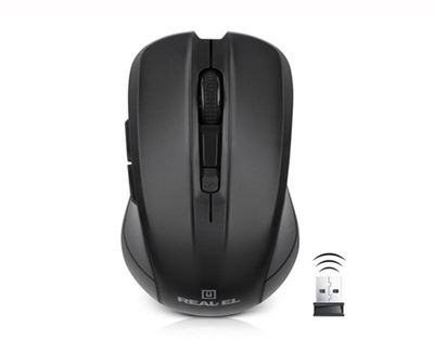 Мышь беспроводная REAL-EL RM-307 Black USB