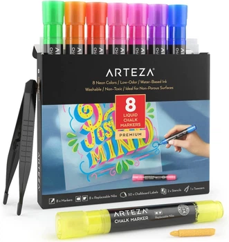 Набор редких меловых маркеров Arteza 8 шт. цветов металлик (ARTZ-8657)