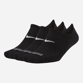 Набор женских носков коротких Nike Everyday Plus Cush Footie DH5463-904 34-38 3 пары Черный (195242756904)