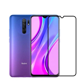 Защитное стекло LUX для Xiaomi Redmi 9 Full Сover черный 0,3 мм в упаковке