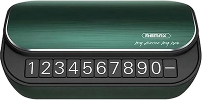 Автовизитка с номером телефона для парковки Remax RT-SP18 Green