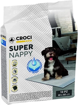 Одноразовые пеленки для щенков и собак 60*60 см Croci Super nappy 10 шт/уп