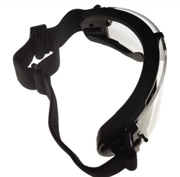 Защитные тактические очки-маска на резинке с прозрачными линзами (SD_GL_01 Black)