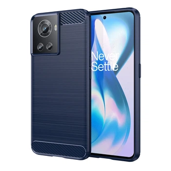 Чохол Lenuo Carbon Fiber для OnePlus Ace / 10R Navy Blue