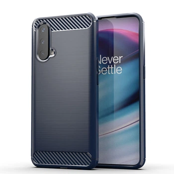 Чохол Lenuo Carbon Fiber для OnePlus Nord CE 5G Navy Blue