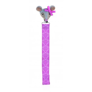Кліпса для пустушок на стрічці, Nuby (Mouse)