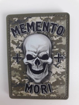 Шеврон резиновый Патч ПВХ (на липучке) Memento mori+