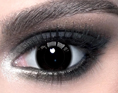 Цветные контактные линзы ELITE Lens Black 14.5 мм 2 шт черные (N0061)