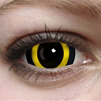 Контактні лінзи склеральные ELITE Lens Horror Yellow 22 мм 2 шт чорно-жовті (N0058)