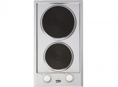Вбудована електрична поверхня Beko HDCE32200X - доміно/чавун, 2 зони/Ширина 29 см/нержавіюча сталь (HDCE32200X)
