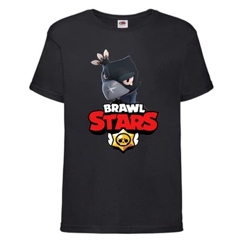 Футболка детская Бравл Старс Ворон 3 (Brawl Stars Voron) черная 140 см