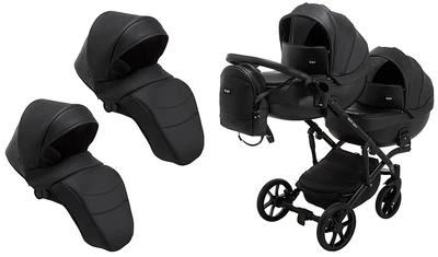 Коляска 2 в 1 для двойни Bair Next DUO ECO 36 чёрный