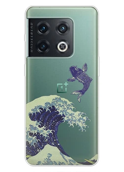 Прозорий силіконовий чохол iSwag для OnePlus 10 Pro з малюнком - Велика хвиля у Канагаві (ISO10P75)