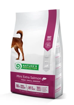 Сухой корм Nature's Protection Mini Extra Adult Small Breeds With Salmon для взрослых собак маленьких пород с лососем 2 кг (арт NPS45737)