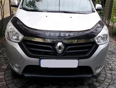 Дефлектор капота Renault Dokker 2016- с логотипом Vip Tuning