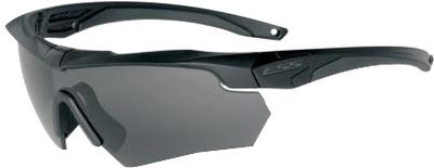Окуляри захисні балістичні ESS Crossbow One Black With Smoke Gray Lense (2000980566372)