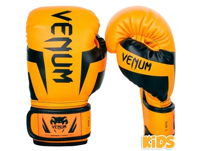 Рукавички дитячі VENUM Elite Boxing Gloves Kids YL оранжевий/чорний (4538)