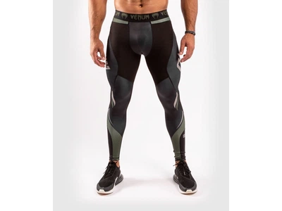 Штани компресійні VENUM One FC Impact Compression Tights XXL чорний/хакі (5241)