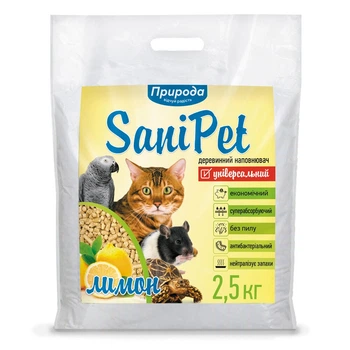 Sani Pet деревний наповнювач 2,5 кг - лимон