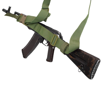 Ремень оружейный трехточковый для АК / AR Ukr Cossacks хаки