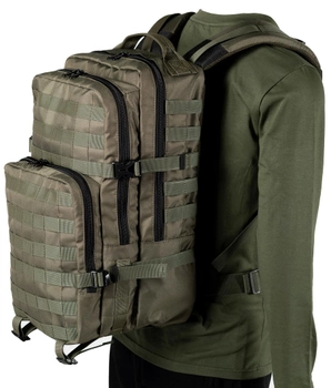 Рюкзак тактический 35 литров объем, мужской тактичний рюкзак 35л, водоотталкивающий оксфорд, отдел для ноутбука до 17", Bounce ar. RT-35L, цвет хаки (зеленый)