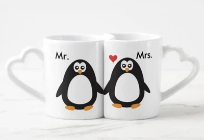 Парные чашки для влюбленных в виде сердца Memos Mr&Mrs