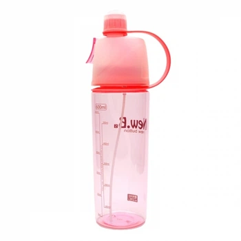 Спортивна пляшка Memos для води з розпилювачем New B pink