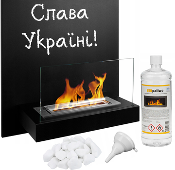 Биокамин настенный Fire Comfort "Wall" 450x470x165 мм Черный матовый