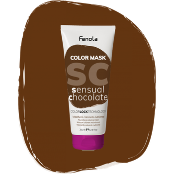 Тонкувальна маска для живлення та зволоження Чуттєвий Шоколад Fanola Color Mask Sensual Chocolate 200 мл