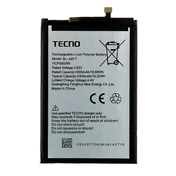 Батарея Tecno BL-49FT Spark 6 Go / POP 4 / Spark 5 Pro / Camon 15 [Original PRC]